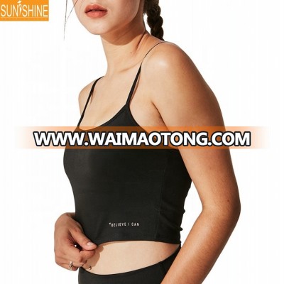 Wholesale Nice Quality Ladies Top Slimming Bands Workout Padded Gym Bra Crop Top Fitness Yoga Vest for Running Jogging