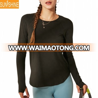 2018 New Arrival Custom Activewear Women Long Sleeve T-shirt Dry Fit Breathable Sports Gym Shirt Exercise Yoga Top